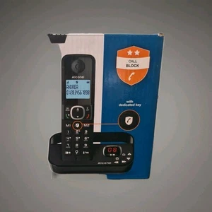 Alcatel F860 Cordless Phone -Landline Home Phones -Call Block Telephone - Zdjęcie 1 z 3