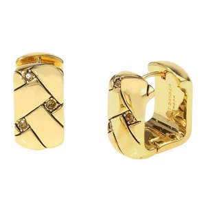 Pendientes de aro Kurt Geiger London tejido tono dorado con piedras - Imagen 1 de 6