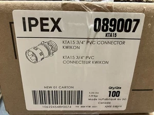 IPEX KTA15 3/4" PVC Steckverbinder KWIKON, 089007 (100 Stück) - Bild 1 von 5