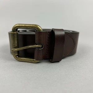 Cintura classica jeans casual pelle marrone Samuel Windsor taglia XL lunghezza lunga 50" - Foto 1 di 12