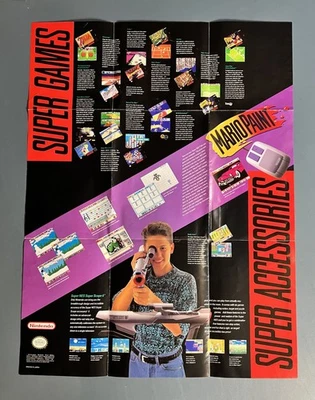 Super Nintendo SNES Poster Super Accessories & Games Video Game Vintage Poster - Image 1 of 4