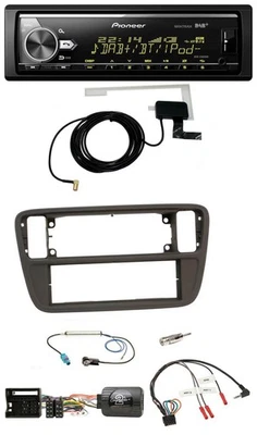 Pioneer Bluetooth DAB USB Lenkrad Autoradio für VW Up AA AAN 11-16 schwarz - Bild 1 von 4