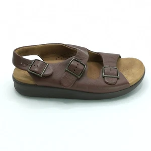 SAS Shoes Womens Sandals Brown Leather Relaxed Heel Strap Tripad Comfort 9 - Picture 1 of 11
