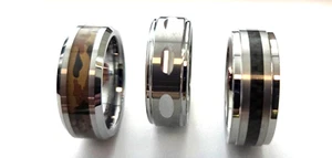 Compre 2 y obtenga 1 gratis anillo de boda de carburo de tungsteno para hombre GRABADO GRATIS (talla 8) - Imagen 1 de 7