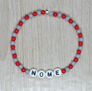 bracciale perline personalizzato nome squadra calcio cremonese alessandria - Foto 1 di 8