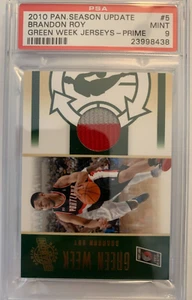 PSA 9 2010-11 Panini Season Update Green Week Jerseys Prime Brandon Roy # 5/7 - Picture 1 of 2