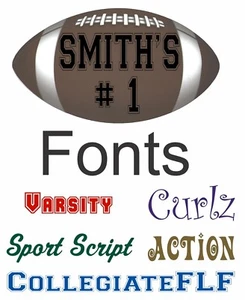 Football Ball Team Sports Magnet Custom Team Name Number Car Truck Vinyl - Picture 1 of 1