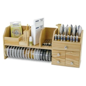 Wooden Tabletop Workbench by Beadalon, Keep Tools & Supplies Organized NEW - Picture 1 of 5