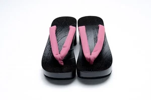DEAR VANILLA AUTHENTIC JAPANESE YUKATA KIMONO GETA SANDALS 24.5cm US SIZE 7.5 - Picture 1 of 7