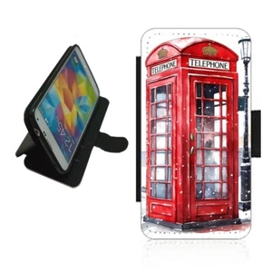 Telephone box Phone Case Wallet London design For iPhone Samsung flip Cover TEL1 - Picture 1 of 3