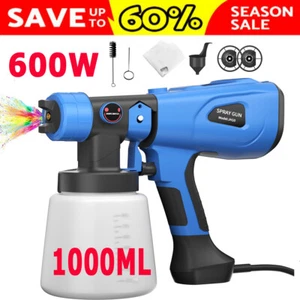 600W 1000ml Electric HVLP Paint Spray Handheld Paint Sprayer Gun Car Fence Wall - Picture 1 of 24