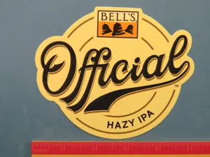  Collectible BEER STICKER: BELL'S Brewing Official Hazy IPA ~ Comstock, MICHIGAN - Picture 1 of 1