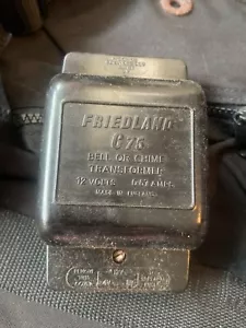 VINTAGE FRIEDLAND DOOR BELL CHIME C75 TRANSFORMER - Picture 1 of 2
