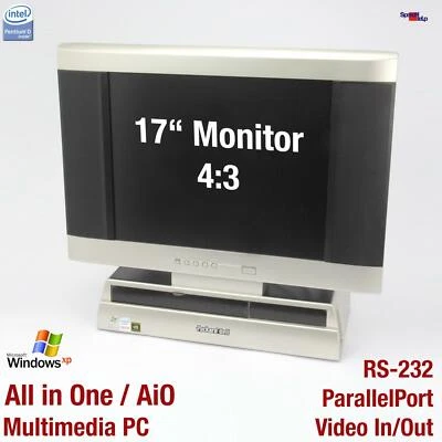 17" 4:3 Multimedia All in One AIO TV-Out in Computer PC RS-232 LPT Windows XP - Image 1 of 4