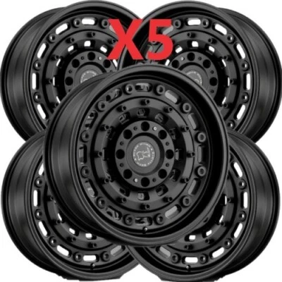JUEGO DE 5 LLANTAS 17 LLANTAS ARSENAL RHINO NEGRAS 17X9,5 PARA JEEP WRANGLER Foto 1 de 4