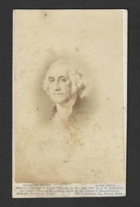 c1860's Bufford's Print / Soule Photo CDV Card - President George Washington - Picture 1 of 2