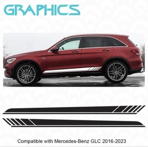 Juego de calcomanías rayas laterales estilo AMG edición 2016-23 para Mercedes-Benz GLC43 63 - Imagen 1 de 3