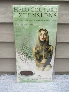 HaloCouture Extensions Remy Human Hair 16" Lightest Brown/Darkest Blonde #6 - Picture 1 of 10