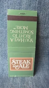 Steak And Ale Restaurant Vintage Matchbook Cover LC5 - Picture 1 of 2