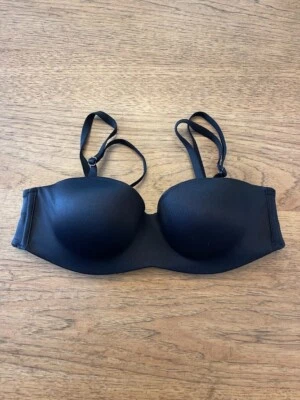 РОЗОВЫЙ Victoria's Secret черный сценарий 40B носить везде пуш-ап бюстгальтер без бретелек - Изображение 1 из 2