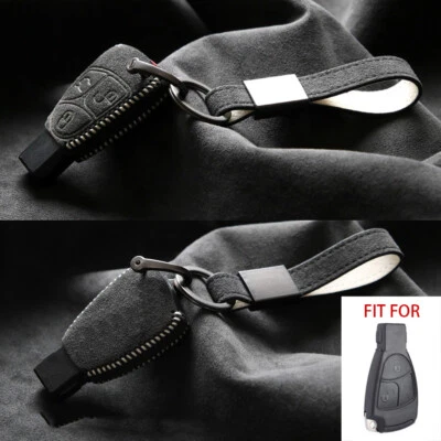 Funda de cuero gamuza para llavero de coche para Mercedes Benz CLS SL C S CLASE 3 botones Foto 1 de 4