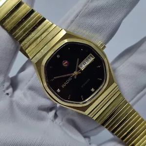 35mm Rado Voyager Automatic Cal 2836-2 Gold Tone Day/Date 636 4000 2 Men's Watch - Picture 1 of 13