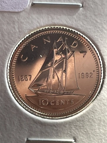 1867-1992 BU Canadian Dime Cover