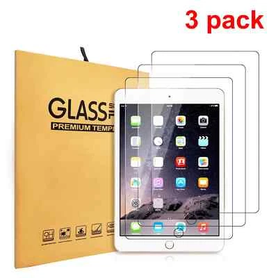 3Pcs Tempered GLASS Screen Protector For iPad 10 9.7 10.2 11 Pro Air 3rd 4th 5th - Image 1 of 4