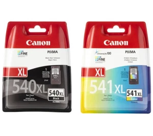 Genuine Original Canon PG-540XL Black / CL-541XL Colour Ink Cartridges - Picture 1 of 4