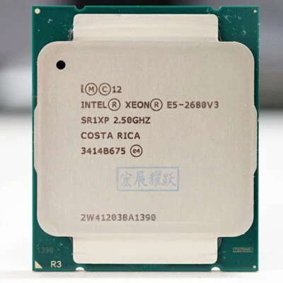 Intel Xeon E5-2680 V3 SR1XP 2.5GHz-3.3GHz 12 Core CPU Processor LGA 2011 - Image 1 of 2