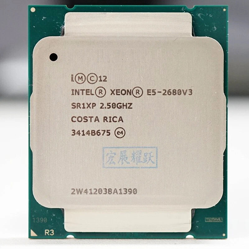 Intel Xeon E5-2680 V3 SR1XP 2.5GHz-3.3GHz 12 Core CPU Processor LGA 2011 - Image 1 of 2