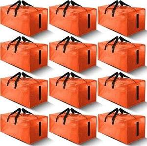 8 Pack Large Moving Bags with Zippers & Handles, Water-Resistant, Storage Tote - Picture 1 of 80