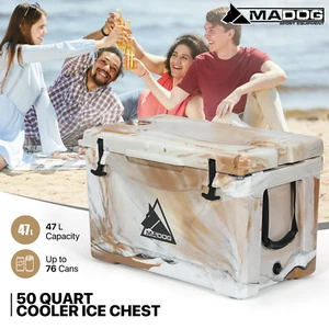 50Qt Portable Cooler Ice Chest Picnic Sport Drink Camping Cooler 76CANS CAPACITY - Picture 1 of 13