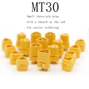 10Pairs AMASS Amass MT30 Plug Connector 2Mm 3-Pin Connector Motor Bullet Plug fo - Picture 1 of 6