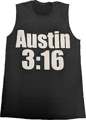 Stone Cold Steve Austin Sleeveless 3:16 White Skull Mens Black T-shirt Cover