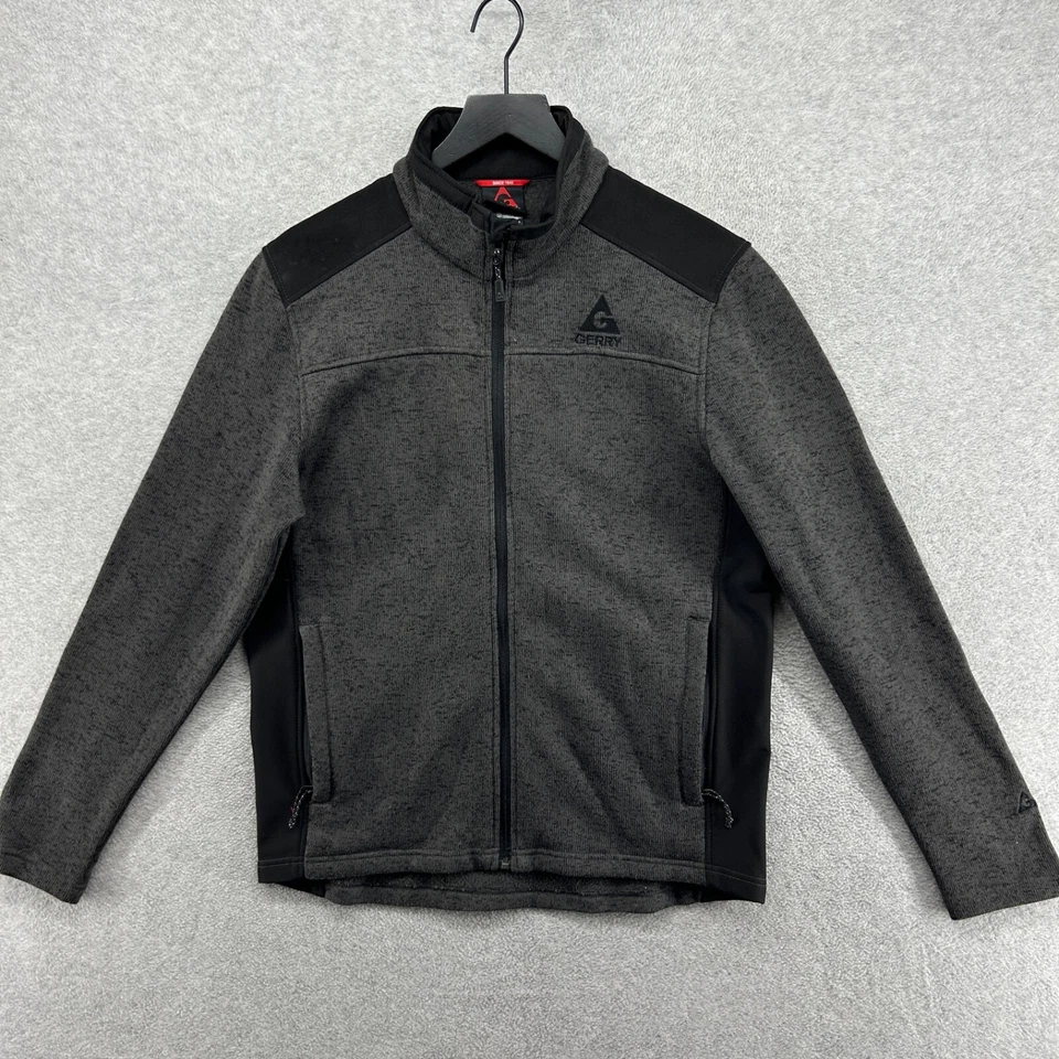Gerry Fleece Jacket Mens Size Medium Gray Full Zip Windbreaker - Image 1 of 4