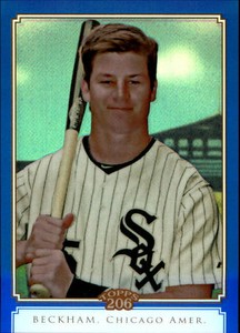 2010 Topps Chrome 206 Chrome Blue Refractors Card #TC6 Gordon Beckham /199