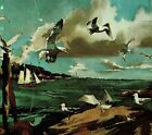 Laurence Sisson Beach Seagulls Artwork Reproduction Print ME Vintage Postcard