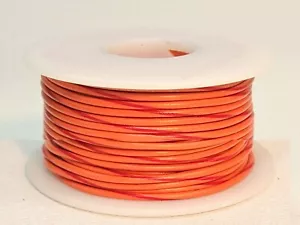 Cable de conexión 18 AWG UL1007 UL1569 NARANJA con RAYA ROJA ~ carretes de 50 pies ¡NUEVO! - Imagen 1 de 1