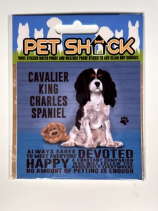 PET SHACK CAVALIER KING CHARLES SPANIEL VINYL STICKER DOG/PUPPY SAME DAY POSTAGE - Picture 1 of 2