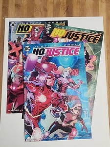 JUSTICE LEAGUE NO JUSTICE #1 2 3 4 COMPLETE 2018 SET DC COMIC BOOK 1-4 - Picture 1 of 5