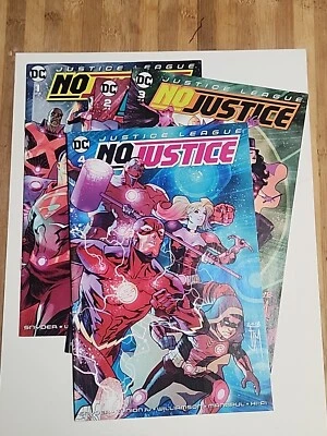 JUSTICE LEAGUE NO JUSTICE #1 2 3 4 COMPLETE 2018 SET DC COMIC BOOK 1-4 - Image 1 of 4