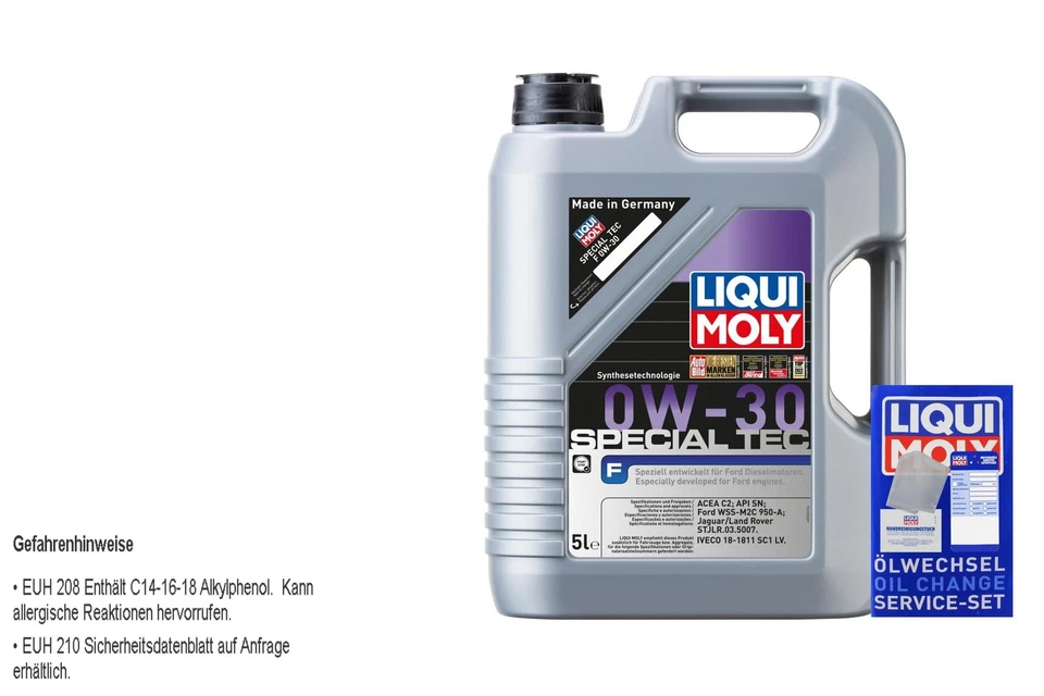 5 L Liqui Moly Special Tec F 0W-30 Aceite Motor Para Ford WSS-M2C 950-A ACEA C2 - Imagen 1 de 1
