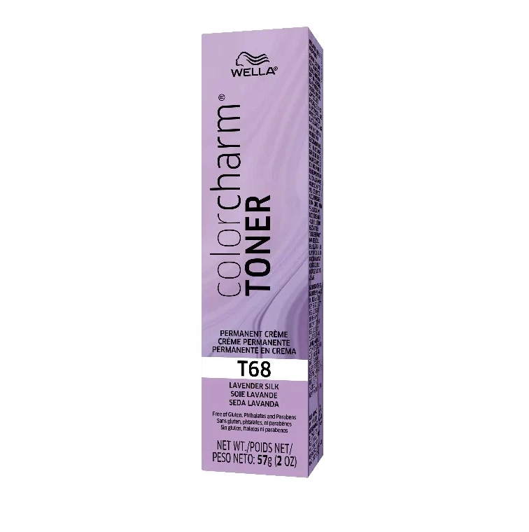 Wella Colorcharm | Permanent Crème Toner | Hair Color|T68 Lavender Silk-2 Fl Oz