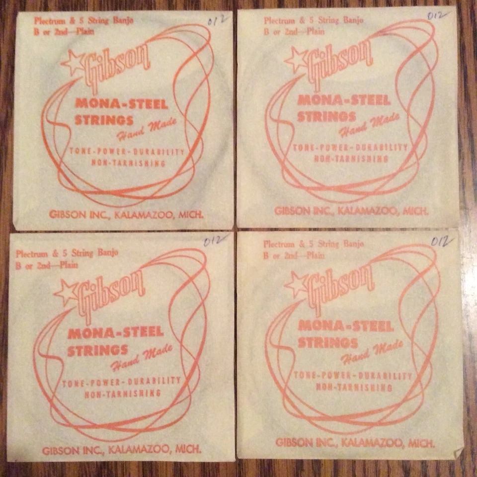 Vintage NOS Gibson 5-string Banjo B Strings Lot Of 4 - Image 1 of 4