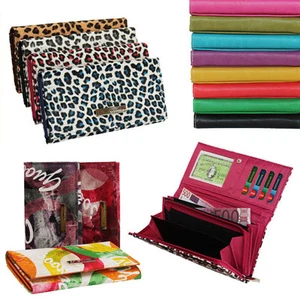 Damen Geldbörse Damenbörse Portemonnaie Geldbeutel Querformat 30 Farben quer XL - Bild 1 von 18