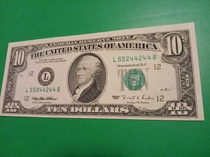 L  55 - 244 - 244   B  SUPER  FANCY,  NUMBERS  BILL NOTE.  - Picture 1 of 4