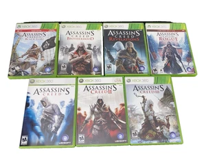 LOTE Xbox 360 Assassins Creed 1 2 3 4 Black Flag, Brotherhood, Revelations, Rogue - Imagen 1 de 7