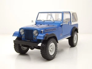 Jeep CJ-7 Renegade 1978 Blu Metallico Modellino 1:18 Greenlight Collectibles - Foto 1 di 10