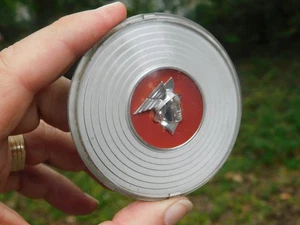 Botón bocina volante Mercury 1946-1947 rojo plata cromo - Imagen 1 de 4